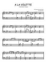 Téléchargez l'arrangement pour piano de la partition de A la volette en PDF